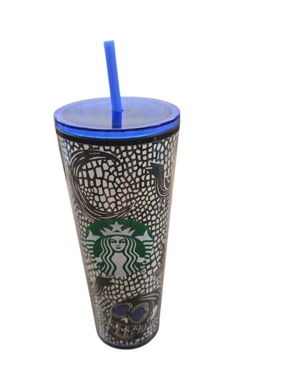 Starbucks 2020 Halloween Glow in Dark Skull Crow Tumbler 24oz